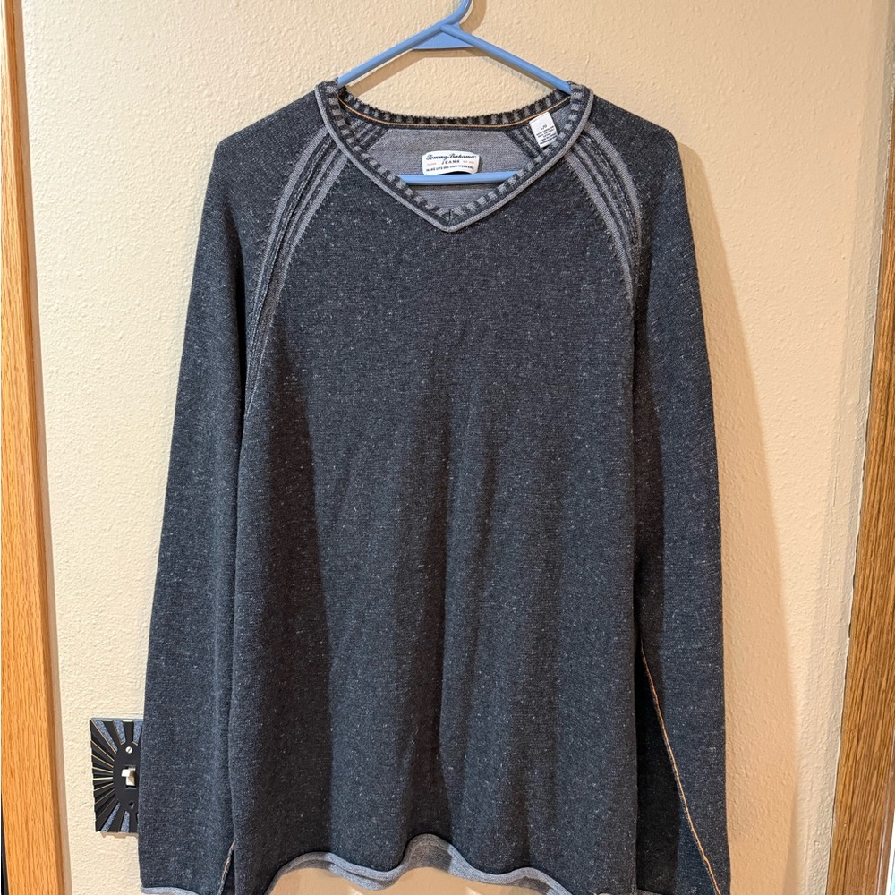 Tommy Bahama Charcoal V-Neck Sweater